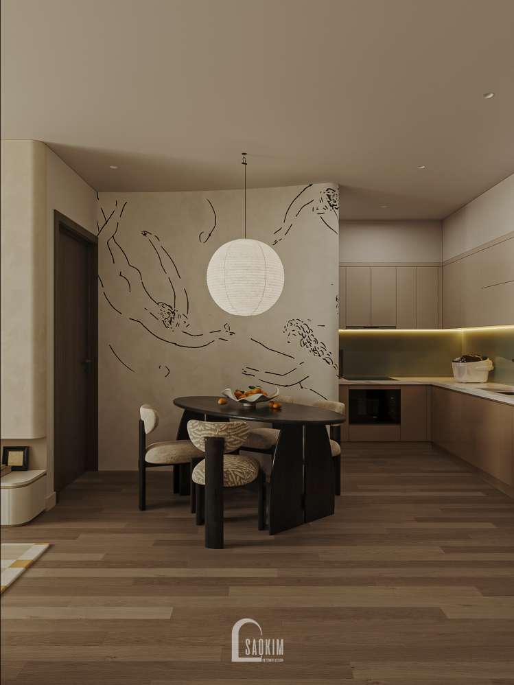 Thiết kế bàn ăn chung cư 2 ngủ The Beverly - Khi vẻ đẹp mộc mạc được kể bằng ngôn ngữ hiện đại cùng cảm xúc